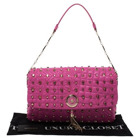 versace tassel handle bag|versace pink black and white.